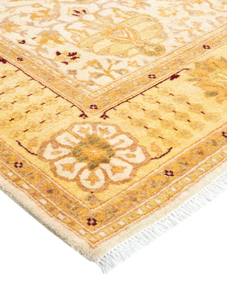 Traditional Mogul Ivory Wool Area Rug 4' 6" x 7' 2" - Solo Rugs