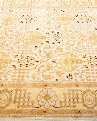 Traditional Mogul Ivory Wool Area Rug 4' 6" x 7' 2" - Solo Rugs