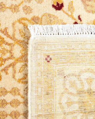 Traditional Mogul Ivory Wool Area Rug 4' 6" x 7' 2" - Solo Rugs