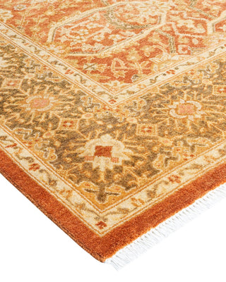Traditional Mogul Brown Wool Area Rug 4' 2" x 6' 1" - Solo Rugs