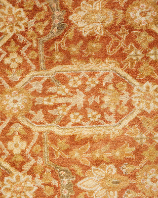 Traditional Mogul Brown Wool Area Rug 4' 2" x 6' 1" - Solo Rugs