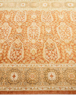 Traditional Mogul Brown Wool Area Rug 4' 2" x 6' 1" - Solo Rugs