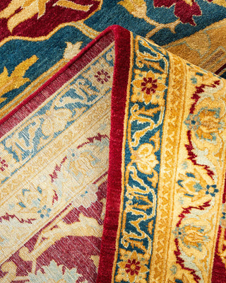 Traditional Mogul Red Wool Area Rug 9' 0" x 12' 1" - Solo Rugs