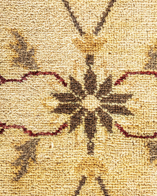 Traditional Mogul Yellow Wool Area Rug 9' 1" x 12' 2" - Solo Rugs