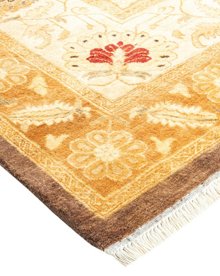 Traditional Mogul Brown Wool Area Rug 8' 1" x 10' 2" - Solo Rugs