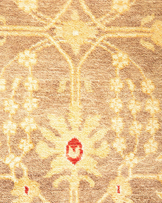 Traditional Mogul Brown Wool Area Rug 8' 1" x 10' 2" - Solo Rugs