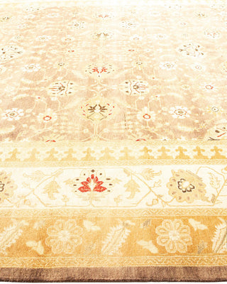 Traditional Mogul Brown Wool Area Rug 8' 1" x 10' 2" - Solo Rugs