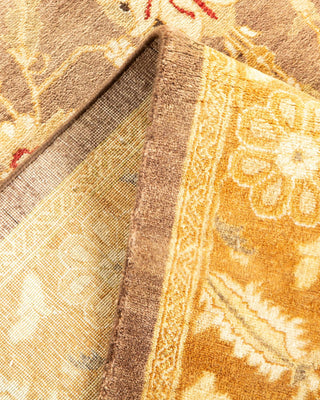 Traditional Mogul Brown Wool Area Rug 8' 1" x 10' 2" - Solo Rugs