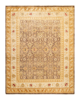 Traditional Mogul Brown Wool Area Rug 8' 1" x 10' 2" - Solo Rugs