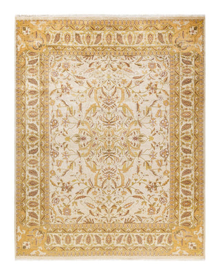 Traditional Mogul Ivory Wool Area Rug 8' 0" x 10' 1" - Solo Rugs