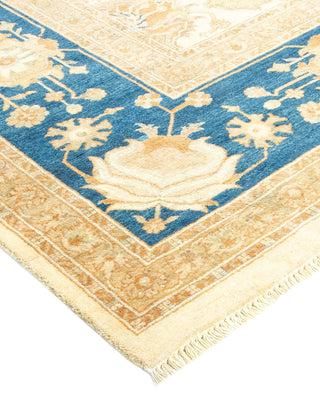 Traditional Mogul Ivory Wool Area Rug 8' 1" x 9' 10" - Solo Rugs