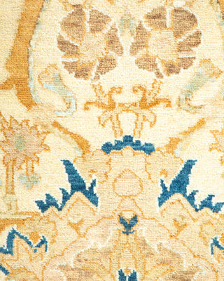 Traditional Mogul Ivory Wool Area Rug 8' 1" x 9' 10" - Solo Rugs