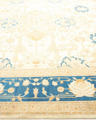 Traditional Mogul Ivory Wool Area Rug 8' 1" x 9' 10" - Solo Rugs