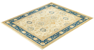Traditional Mogul Ivory Wool Area Rug 8' 1" x 9' 10" - Solo Rugs