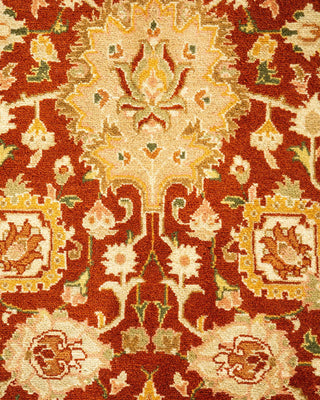Traditional Mogul Orange Wool Area Rug 8' 1" x 10' 5" - Solo Rugs