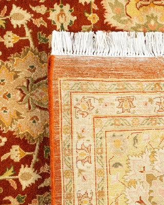 Traditional Mogul Orange Wool Area Rug 8' 1" x 10' 5" - Solo Rugs