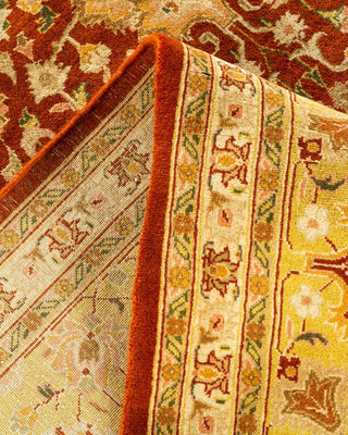 Traditional Mogul Orange Wool Area Rug 8' 1" x 10' 5" - Solo Rugs