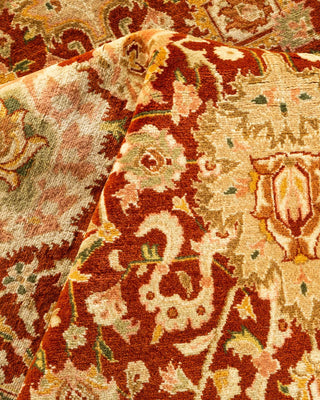 Traditional Mogul Orange Wool Area Rug 8' 1" x 10' 5" - Solo Rugs