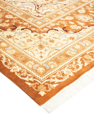 Traditional Mogul Brown Wool Area Rug 9' 2" x 12' 1" - Solo Rugs