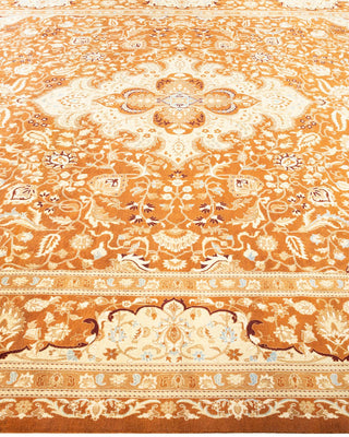 Traditional Mogul Brown Wool Area Rug 9' 2" x 12' 1" - Solo Rugs
