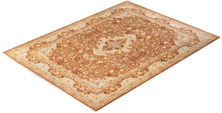 Traditional Mogul Brown Wool Area Rug 9' 2" x 12' 1" - Solo Rugs