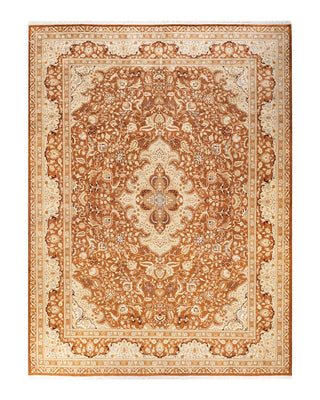 Traditional Mogul Brown Wool Area Rug 9' 2" x 12' 1" - Solo Rugs