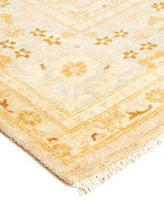 Contemporary Eclectic Ivory Wool Area Rug 9' 5" x 11' 4" - Solo Rugs