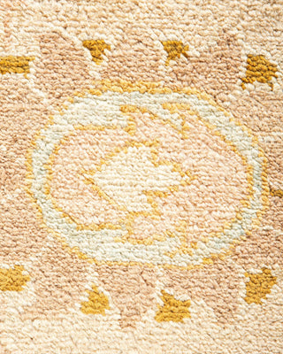Contemporary Eclectic Ivory Wool Area Rug 9' 5" x 11' 4" - Solo Rugs