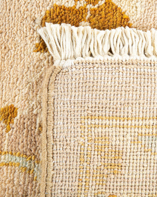 Contemporary Eclectic Ivory Wool Area Rug 9' 5" x 11' 4" - Solo Rugs