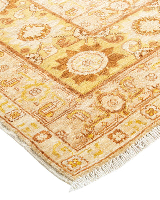 Contemporary Eclectic Ivory Wool Area Rug 9' 2" x 11' 4" - Solo Rugs