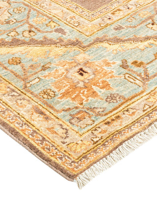 Contemporary Eclectic Brown Wool Area Rug 8' 1" x 9' 8" - Solo Rugs