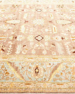 Contemporary Eclectic Brown Wool Area Rug 8' 1" x 9' 8" - Solo Rugs