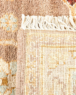 Contemporary Eclectic Brown Wool Area Rug 8' 1" x 9' 8" - Solo Rugs