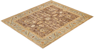 Contemporary Eclectic Brown Wool Area Rug 8' 1" x 9' 8" - Solo Rugs