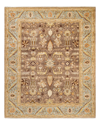 Contemporary Eclectic Brown Wool Area Rug 8' 1" x 9' 8" - Solo Rugs