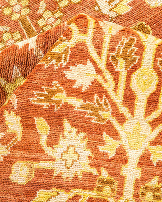 Contemporary Eclectic Pink Wool Area Rug 8' 1" x 9' 9" - Solo Rugs