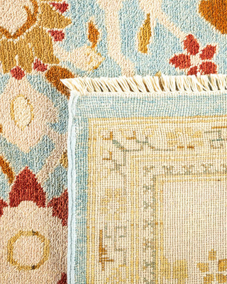 Contemporary Eclectic Light Blue Wool Area Rug 8' 4" x 10' 4" - Solo Rugs