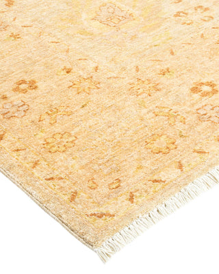 Contemporary Eclectic Ivory Wool Area Rug 6' 3" x 9' 6" - Solo Rugs