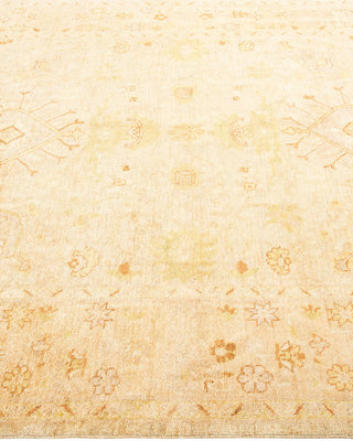 Contemporary Eclectic Ivory Wool Area Rug 6' 3" x 9' 6" - Solo Rugs