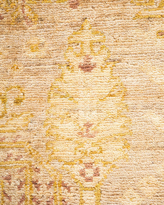Contemporary Eclectic Ivory Wool Area Rug 6' 2" x 9' 1" - Solo Rugs