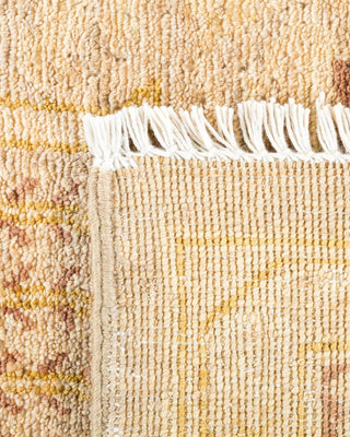 Contemporary Eclectic Ivory Wool Area Rug 6' 2" x 9' 1" - Solo Rugs