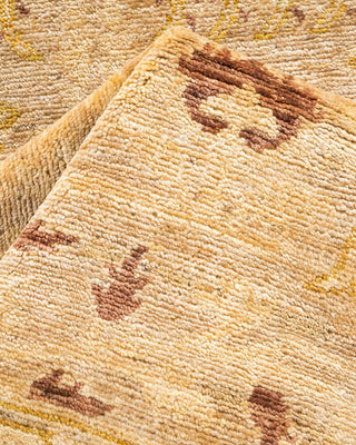 Contemporary Eclectic Ivory Wool Area Rug 6' 2" x 9' 1" - Solo Rugs