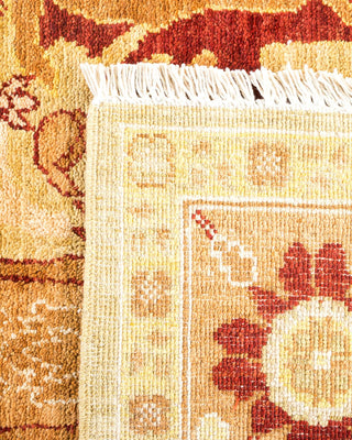 Contemporary Eclectic Yellow Wool Area Rug 6' 3" x 9' 3" - Solo Rugs