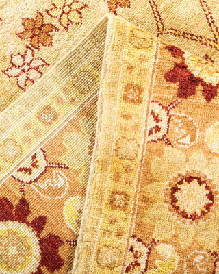 Contemporary Eclectic Yellow Wool Area Rug 6' 3" x 9' 3" - Solo Rugs