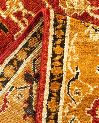 Contemporary Eclectic Orange Wool Area Rug 5' 2" x 7' 9" - Solo Rugs