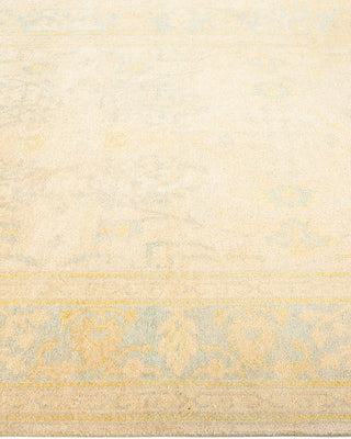 Contemporary Eclectic Ivory Wool Area Rug 5' 3" x 8' 0" - Solo Rugs