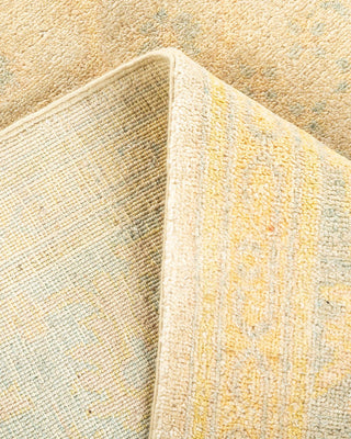 Contemporary Eclectic Ivory Wool Area Rug 5' 3" x 8' 0" - Solo Rugs