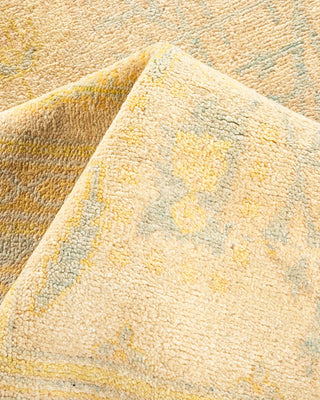 Contemporary Eclectic Ivory Wool Area Rug 5' 3" x 8' 0" - Solo Rugs