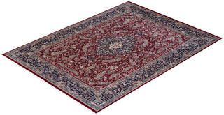 Traditional Mogul Red Wool Area Rug 9' 2" x 12' 3" - Solo Rugs