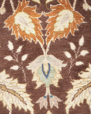 Traditional Mogul Brown Wool Area Rug 3' 1" x 5' 2" - Solo Rugs